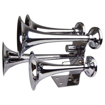 NIPPON Train Horn Full Size 4 Horns, Chrome, THSY-1075-H4