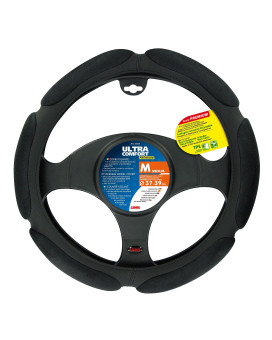 Lampa 33123 Premium Ultra-Comfort Steering Wheel, Thermoplastic Elastomer (TPE), Medium
