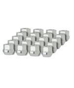 DPAccessories 20 Silver 12x1.5 Open End Bulge Acorn Lug Nuts - Cone Seat - 19mm Hex D2126-2308/20