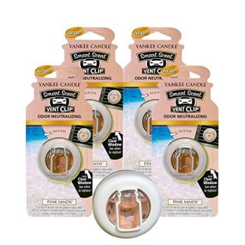 Yankee Candle Pink Sands Smart Scent Vent Clip - Pack of 4