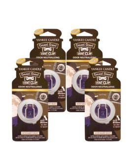 Yankee Candle Car Freshener Smart-Scent Vent Clips, 4-PACK (Midsummer's Night)