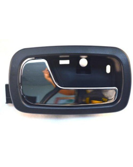 PT Auto Warehouse GM-2007MA-FL - Inside Interior Inner Door Handle, Black Housing with Chrome Lever - Driver Side Front