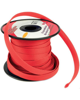 Audiopipe ISBR10M100RD Installation Solution Expandable Braided Sleeve Red 3/8