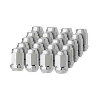 DPAccessories 20 Chrome 12x1.25 Closed End Bulge Acorn Lug Nuts - Cone Seat - 19mm Hex LCB3B5HC-CH04020