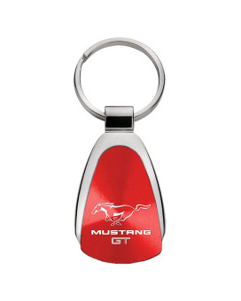 Au-TOMOTIVE GOLD Tear Drop Key Chain for Ford Mustang GT (Red)