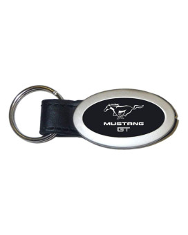 Au-TOMOTIVE GOLD Oval Key Chain for Ford Mustang GT (Black)