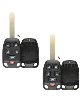 KeylessOption Just The Case Keyless Entry Remote Head Key Combo Fob Shell, Pack of 2