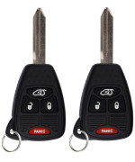 KeylessOption Keyless Entry Remote Control Uncut Car Key Fob Replacement for OHT692427AA KOBDT04A (Pack of 2)