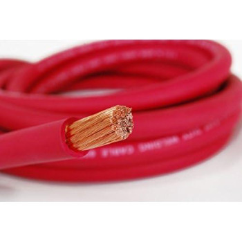 TEMCo WC0233-5 ft 1 Gauge AWG Welding Lead & Car Battery Cable Copper Wire RED | MADE IN USA