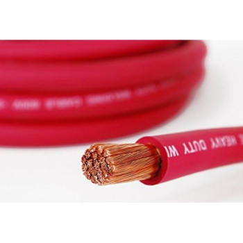 TEMCo WC0233-5 ft 1 Gauge AWG Welding Lead & Car Battery Cable Copper Wire RED | MADE IN USA