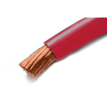 TEMCo WC0233-5 ft 1 Gauge AWG Welding Lead & Car Battery Cable Copper Wire RED | MADE IN USA