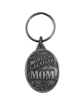 World's Greatest Mom Antiqued Metal Key Chain