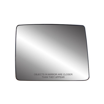 Fit System - 30245 Passenger Side Heated Mirror Glass w/Backing Plate, Ford F150, 6 5/16 x 8 5/16 x 10 (Towing Mirror top Lens)