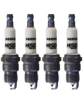 MSD Ignition 37204 Spark Plug, 4 Pack (6IR4Y)