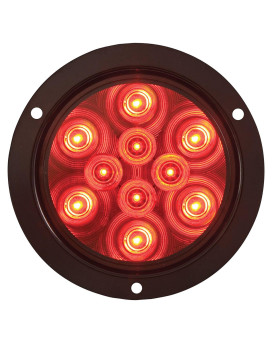 Optronics STL42RBP Red 4 Round Sealed LED Light with Mounting Flange