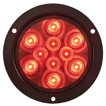 Optronics STL42RBP Red 4 Round Sealed LED Light with Mounting Flange