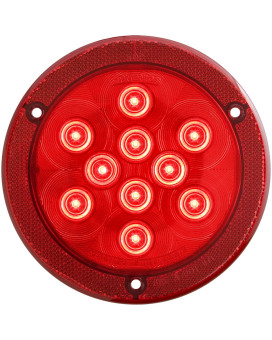 Optronics STL43RBXP 4 Round Sealed LED Light with Reflex, Red