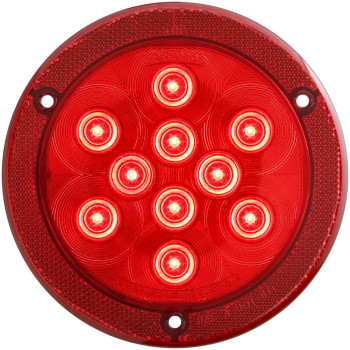 Optronics STL43RBXP 4 Round Sealed LED Light with Reflex, Red