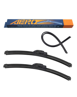 AERO Voyager 22 + 22 Premium All-Season OEM Quality Windshield Wiper Blades with Extra Rubber Refill + 1 Year Warranty (Set of 2)