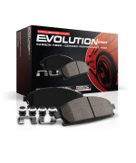 Power Stop Z23-375 Front Z23 Evolution Sport Carbon Fiber Infused Ceramic Brake Pads with Hardware