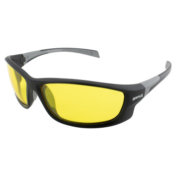 Global Vision Hercules 5 Black Motorcycle & Safety Glasses ANSI Z87.1 Scratch-Resistant Yellow Lens