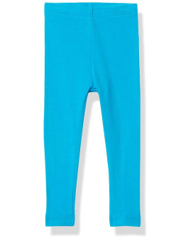 city Threads girls Leggings 100 cotton for School Uniform Sports coverage or Play Perfect for Sensitive Skin or SPD Sensory Friendly clothing, Turquoise, 5