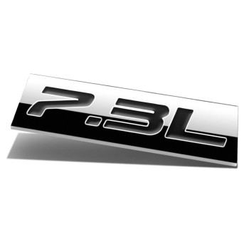 Chrome Finish Metal Emblem 7.3L Badge (Black Letter)