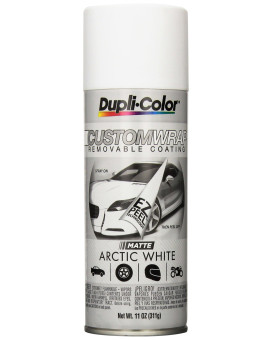 Dupli-Color ECWRC7987 Custom Wrap Matte Removable Automotive Paint - Arctic White Spray Paint - 11 oz. Aerosol Can