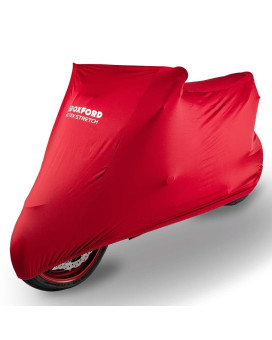 Oxford - Protex Stretch Indoor Motorcycle Protective Cover, Red (CV175) Medium (90.16 L x 38.98 W x 49.22 H)