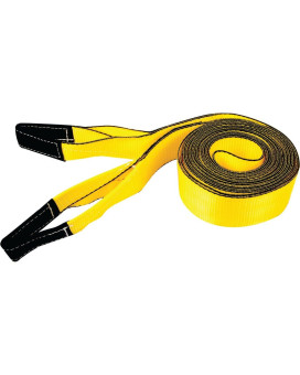 ERICKSON MANUFACTURING - 4 x 30' 20,000 lb Tow Strap Yellow w/Black Wear Material in Pull Loops, Bulk (59705)