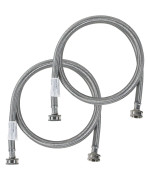 Certified Appliances Wm48ss2pk Braided Stainless Steel Washing Machine Hoses 2 Pk