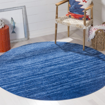 SAFAVIEH Adirondack collection 6 Round Light Blue Dark Blue ADR113F Modern Ombre Non-Shedding Dining Room Entryway Foyer Living Room Bedroom Area Rug