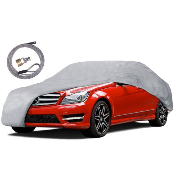 Motor Trend All Weather Proof Universal Fit Car Cover - UV, Water Proof (Gray) (Fits up to 210)