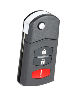 Keyecu Replace Flip Shell Remote Key Case Fob 3 Button For Mazda 3 5 6 RX8 CX5 CX7 CX9,(Empty Shells)