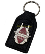 Austin-Healey 100/4 Leather and Enamel Key Ring Key Fob