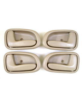 PT Auto Warehouse TO-2522E-QP - Inside Interior Inner Door Handle, Beige/Tan - 2 Left, 2 Right