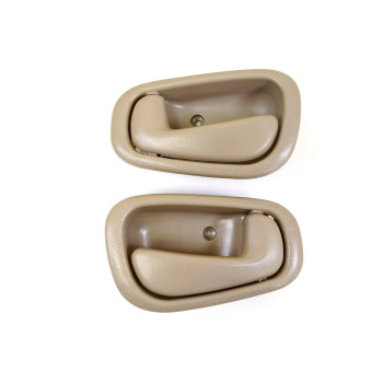 PT Auto Warehouse TO-2543E-DP - Inside Interior Inner Door Handle, Beige/Tan - Manual Lock, Left/Right Pair