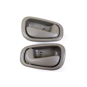 PT Auto Warehouse TO-2543G-DP - Inside Interior Inner Door Handle, Gray - Manual Lock, Left/Right Pair