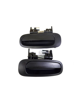 PT Auto Warehouse TO-3199A-RP - Outside Exterior Outer Door Handle, Textured Black - Rear Left/Right Pair