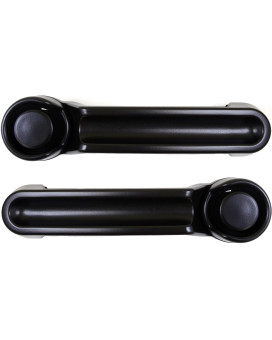 PT Auto Warehouse CH-3302A-DP - Outside Exterior Outer Door Handle, Textured Black - Left/Right Pair