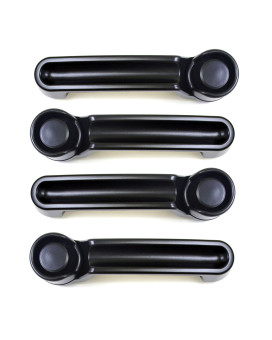 PT Auto Warehouse CH-3302A-QP - Outside Exterior Outer Door Handle, Textured Black - 2 Left, 2 Right