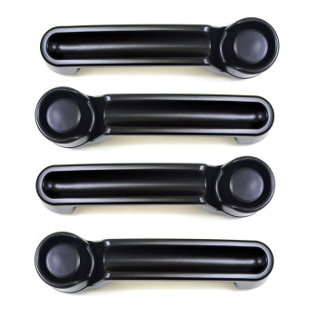 PT Auto Warehouse CH-3302A-QP - Outside Exterior Outer Door Handle, Textured Black - 2 Left, 2 Right