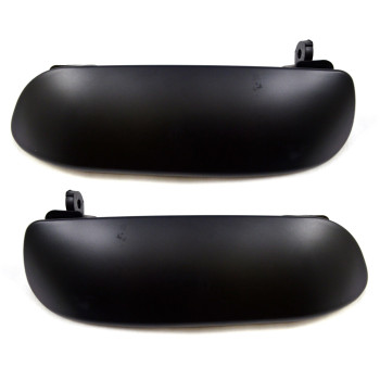 PT Auto Warehouse FO-3086S-DP - Outside Exterior Outer Door Handle, Smooth Black - Left/Right Pair