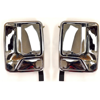 PT Auto Warehouse FO-3523M-RP - Outside Exterior Outer Door Handle, Chrome - Rear Left/Right Pair