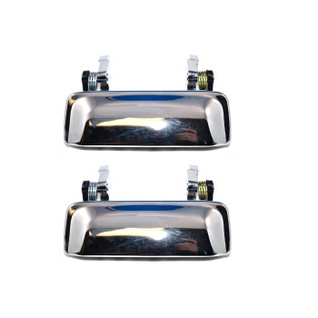 PT Auto Warehouse FO-3545ZM-DP - Outside Exterior Outer Door Handle, Zinc Metal, Chrome - Left/Right Pair