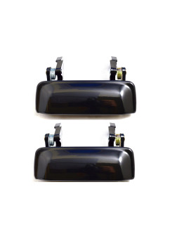 PT Auto Warehouse FO-3545ZS-DP - Outside Exterior Outer Door Handle, Zinc Metal, Smooth Black - Left/Right Pair