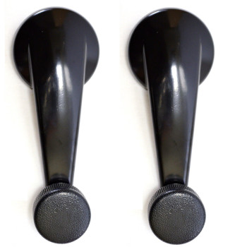 PT Auto Warehouse GM-1543SA-P - Inside Interior Inner Window Crank Handle, Black - Left/Right Pair