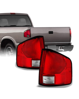 AKKON - For Chevy S10 Pickup S-15 Somona Izusu Hombre Red Clear Tail Lights Brake Lamps Replacement Left + Right