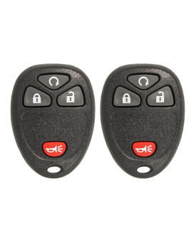 Keyless2Go Replacement for Keyless Entry Car Key Vehicles That Use 4 Button 15913421 OUC60270, Self-programming - 2 Pack