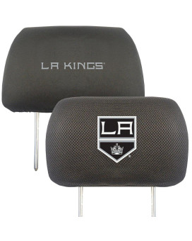 FANMATS 17164 Los Angeles Kings Embroidered Head Rest Cover Set - 2 Pieces